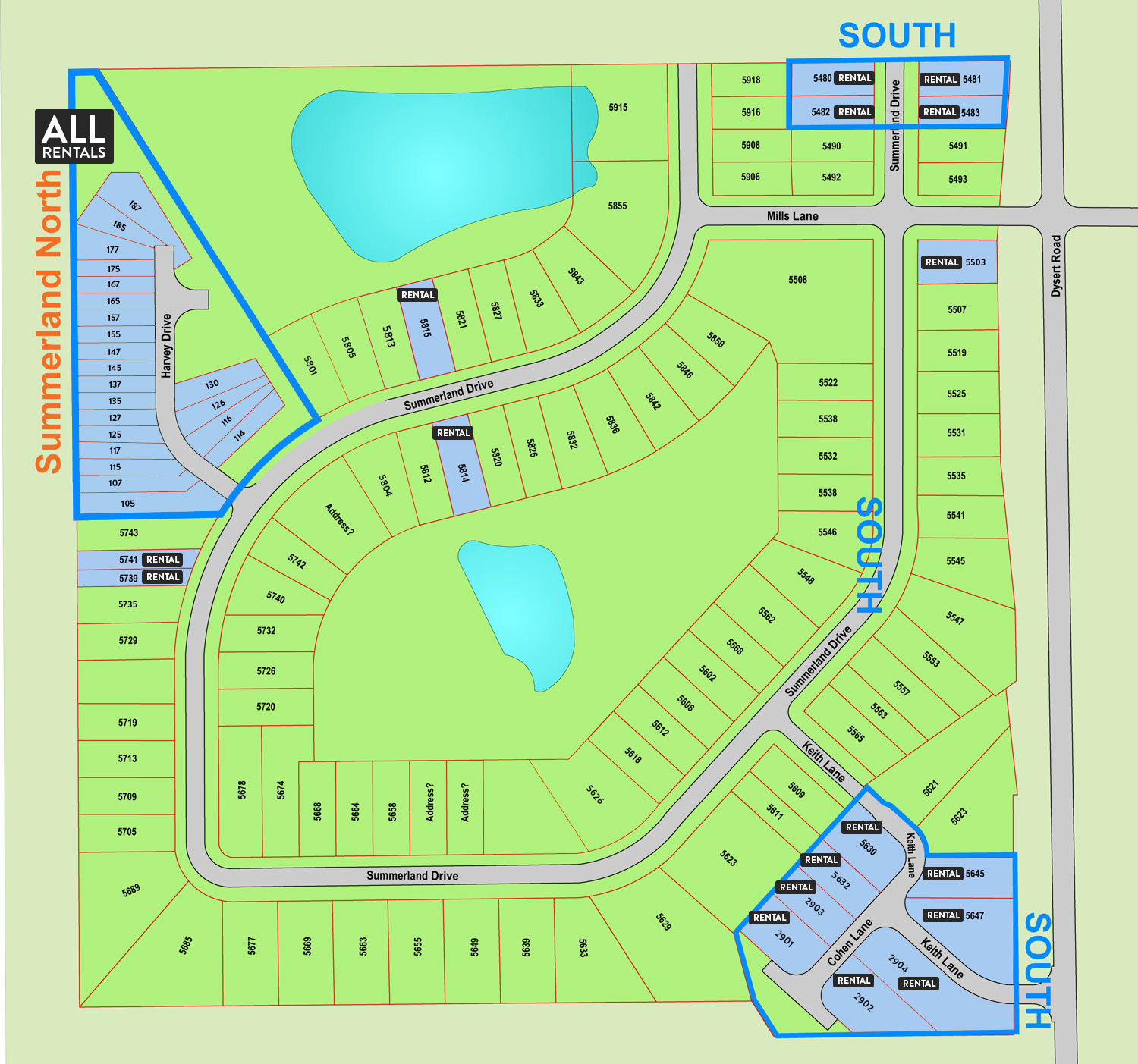 Summerland Townhomes - Plat Map